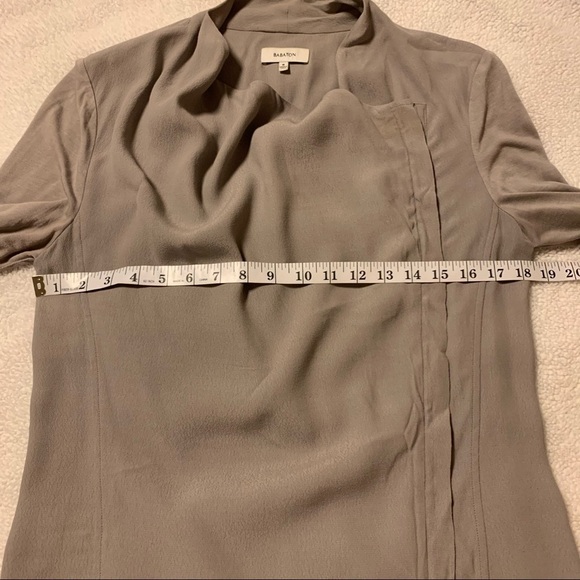 Babaton Gray Drape Front Asymmetrical Zip Lightweight Jacket - Picture 10 of 14